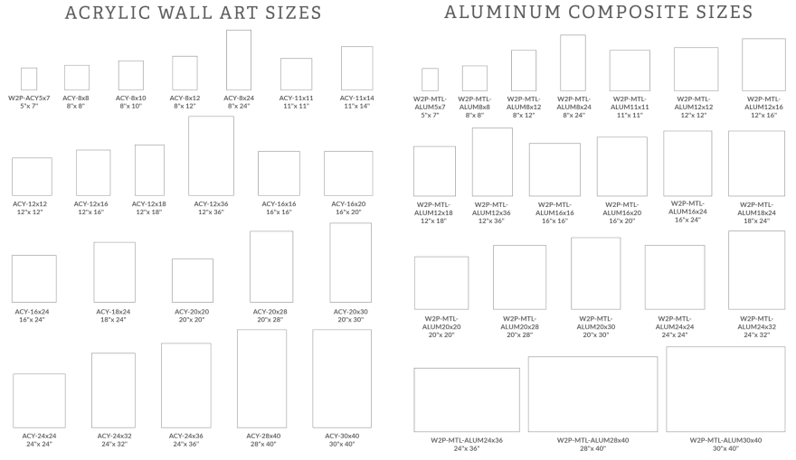 Acrylic and aluminum wall art preview