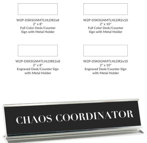 Desk counter sign preview