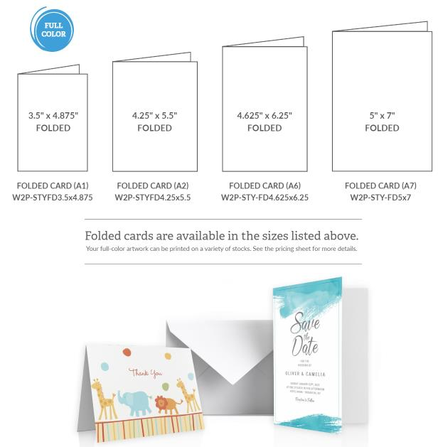 Folded notecard preview