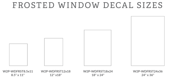 Frosted window decal preview