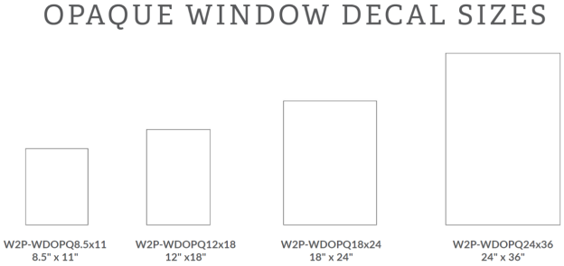 Opaque window decal preview