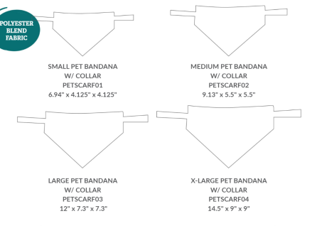 Pet bandanas with collar preview