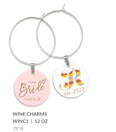 Wine charm preview